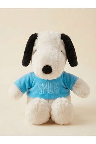 Peluş Köpek Snopyy-30 Cm -mavi Tşhirt'lü Mavi-beyaz