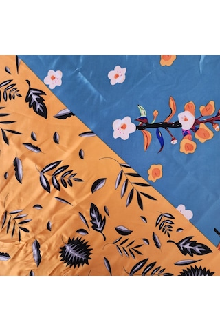 Hedea Baharın Uyanışı Saten Fular 70x70 Cm Çok Renkli