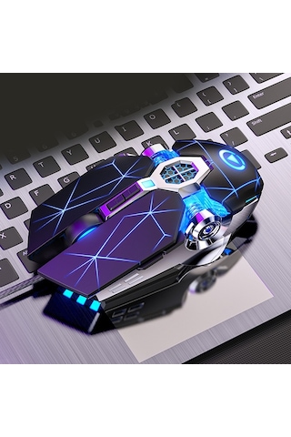 Yındıao 3200dpı 4 Modlu Ayarlanabilir 7 Tuşlu Rgb Işık Kablolu Oyun Mekanik Fare, Stil: Sessiz Sürüm Siyah Diğer