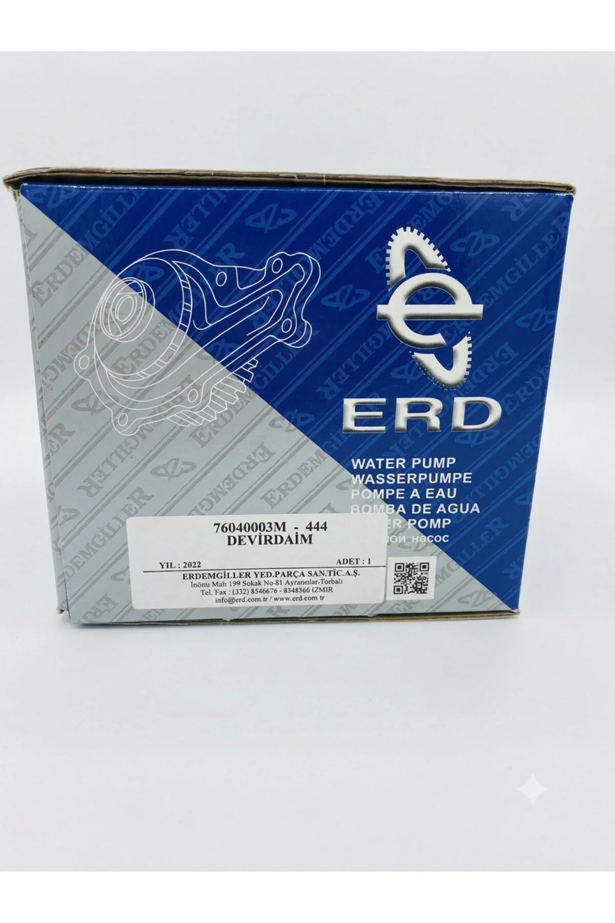 Erter 444 Su Devirdaim Pompası Erdemgil Orjinal Rulmanlı