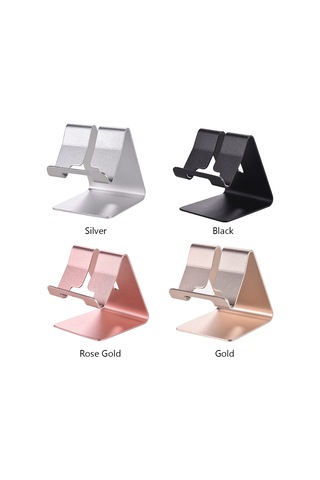 Ximistore9 Alüminyum Masaüstü Telefon/tablet Tutucu: Üçgen Tasarım, Kaymazsız Taban, Şarj Odası, Hafif Ve Taşınabilir - Siyah Diğer