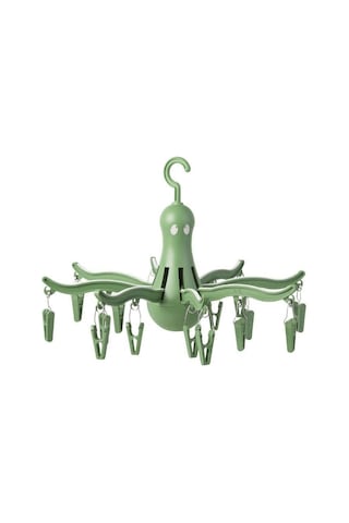 Ikea Pressa 16 Mandallı Katlanabilir Çamaşır Kurutma Askısı 40 X 26 Cm Yeşil