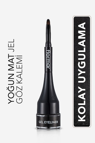 Flormar Gün Boyu Kalıcı Profesyonel Jel Eyeliner 001 Gel Black