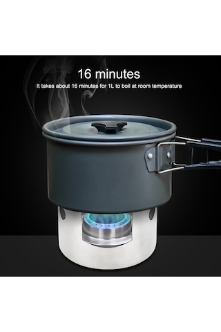 Wondernest Aotu At6387 Açık Taşınabilir Kamp Sobası Rüzgar Geçirmez Alkol Isıtıcı Kapaklı Çok Renkli Çok Renkli