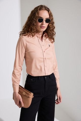 U.S. Polo Assn. Kadın Pembe Uzun Kollu Basic Gömlek 50329503 Vr172 Rose Gold