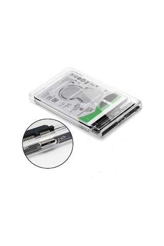 2.5 Hdd Kutusu Usb 3.0 Sata Harddisk Kutu - Şeffaf
