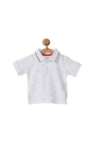 Andywawa Erkek Bebek Polo Yaka Gemi Çapası Motifli Alt Üst Takım Ac22644 001