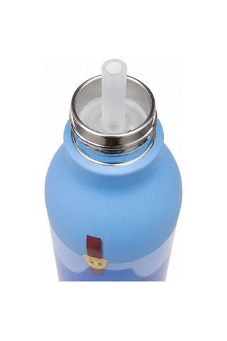 Koı Mavi Fil 500 Ml Paslanmaz Çelik Pipetli Çocuk Termosu Ve Suluk Mavi Mavi