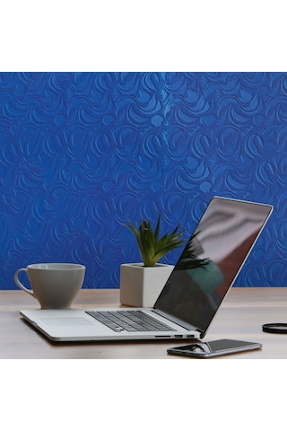Tink 3d Kendinden Yapışkanlı Akustik Keçe Panel Modern Desenli 52x98 Cm 2 Adet 1 M² Mavi