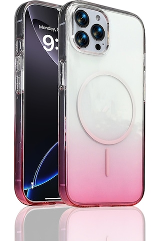 Apple Uyumlu iPhone 16 Pro Kılıf M-safe Şarj Özellikli Zore Septik Silikon Kapak Pembe