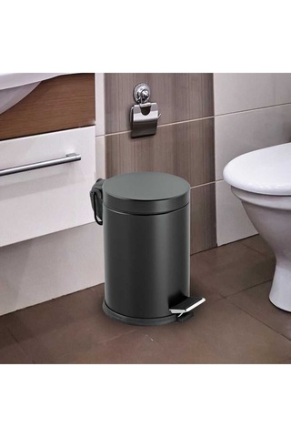 12 Lt Pedallı Çöp Kovası Siyah