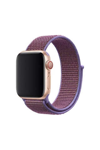 Apple Uyumlu Watch 44mm Krd-03 Hasır Kordon-34-lilac