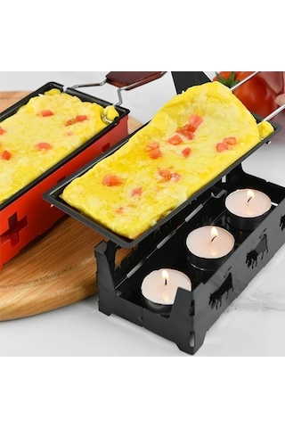 Ulzyvf Createtech Yapışmaz Spatula Siyah Seti Raclette Peynir Izgara Ekipmanı Kırmızı - Ambition Özel Ürün Siyah Siyah