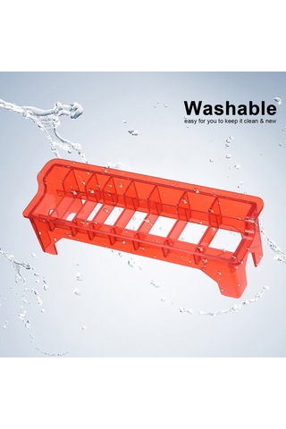 Youtek Saç Tıraş Tarakları İçin Kaymaz Ve Yıkanabilir 8'li Düzenleme Kutusu, 4 Renk Seçeneği Kırmızı