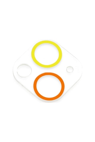 Mey İthalat iPhone Uyumlu 13 Mini Renkli Kamera Lens Koruma Cam - Sarı-turuncu