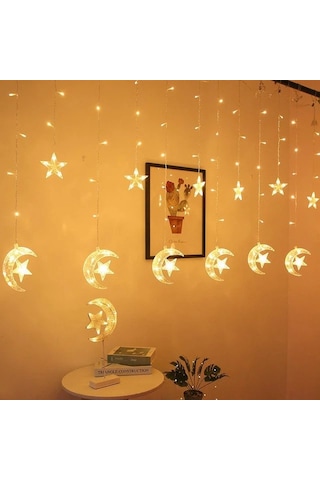 YILBAŞI SAÇAK LED AYYILDIZ GÜNIŞIĞI 3 METRE