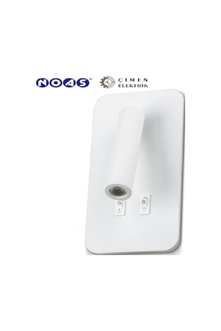 Noas Yl85 1732 Beyaz Kasa Ronda Led Dekoratif Aplik 3+7w 3200k Gün Işığı Beyaz