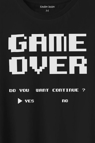 Game Over Atari Retro Pixel Oyun Baskılı Tişört Unisex T-shirt 001