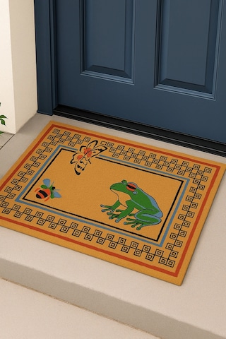 Valerine Life Velür Coco Dokulu Welcome Hoş Geldiniz Kapı Önü Dış Mekan Paspası 45x70cm 27ycm260101 Kahverengi