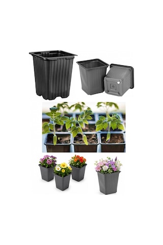 Kare Üretim Saksısı 50 Adet - Vakum Saksı 7x7 Cm