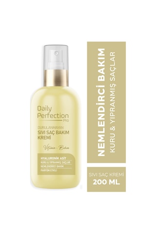 Daily Perfection Pro Nemlendirici Hyaluronic Acid İçerikli Sıvı Saç Bakım Kremi 200 ML