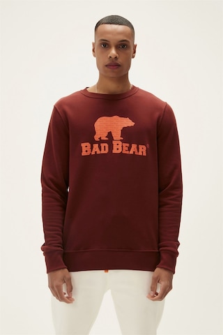 Bad Bear Logo Crewneck Erkek Sweatshirt-25278 Bordo