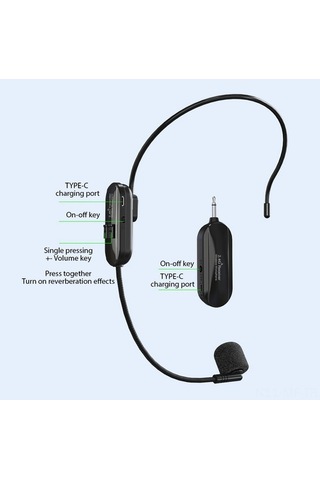 Novahub 2.4g Kablosuz Mikrofonlu Kulaklık Seti - Öğretmenler İçin Taşınabilir Profesyonel Mikrofon Alıcı Ve Ses Yükseltici
