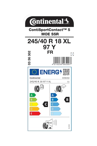 Continental 245/40R18 97Y Xl Fr Sc5 Ssr Moe Yaz Lastiği 2022