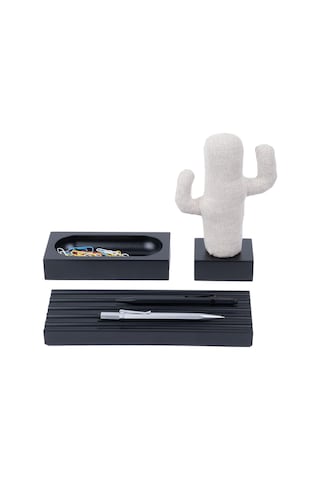 Kayigo Siyah Woody Bej Cactus Üçlü Set