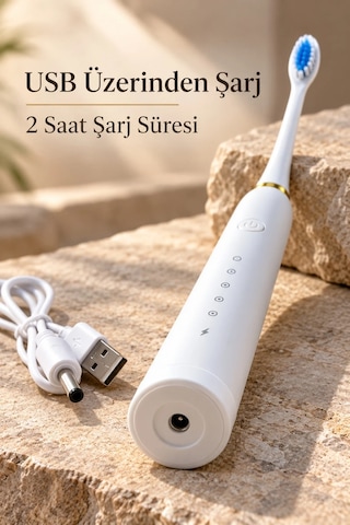 Ers- Beyaz Elektrikli Diş Fırçası 500 Mah Bataryalı 85095077