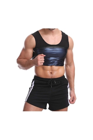 Gençplus Erkek Sweet Sweat Termal Sauna Pro Termal Sauna Atlet Siyah