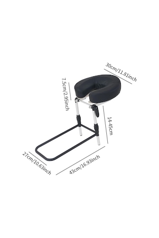 Fiocias Ev Yatak Seti Yüksekliği Ayarlanabilir Kütle Kafalık Ergonomik Yüz Yastığı Çok Fonksiyonlu Pu Yastık Dinlenme İçin, Siyah
