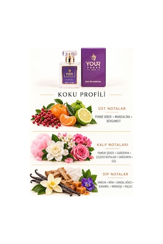 Your Prose K105 Pembe Biber Ve Gardenya Notalı Tatlı Baharatlı Çiçeksi Kadın Parfümü Edp 50 Ml - 8690352000012yp105