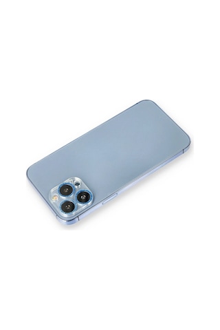 Mey İthalat Apple, Uyumlu iPhone 12 Pro Max Shine Kamera Lens Koruma Cam - Mavi