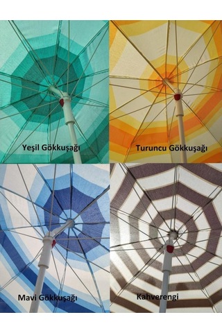 Sumedecor&Design Yüksek Kalite 10 Telli Plaj Şemsiyesi Eğilebilir Bahçe Şemsiyesi