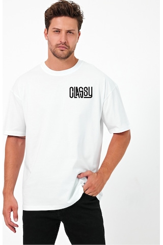 Urbantrendstore Classy Unisex Sade Basic Yazlık Beyaz Tshirt Oversize Fit Rahat Geniş Salaş T-shirt Günlük Tişört