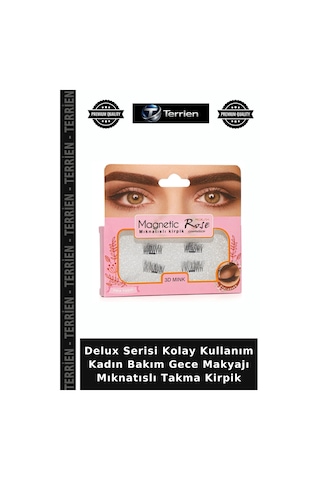 Delux Serisi Kolay Kullanım Kadın Bakım Gece Makyajı Mıknatıslı Takma Kirpik