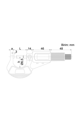 Insize 3109-50A Dijital Mikrometre