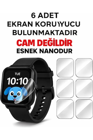 Tcl Movetime Mt40x-mt40 Akıllı Çocuk Saati Ekran Koruyucusu 6 Adet Nano Esnek Koruma
