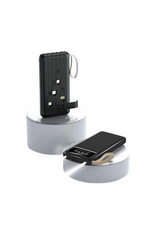 Powerbank 20.000 Mah Hızlı Şarj Özellikli Taşınabilir Usb Girişli Siyah