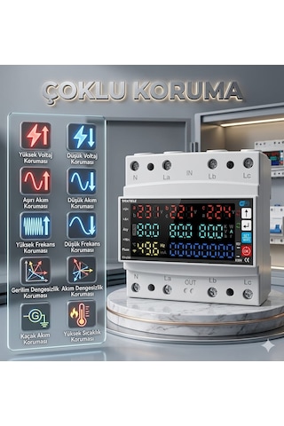 Onoff Tuya Wifi Akıllı Yüksek Voltaj Düşük Voltaj Kaçak Akım Güc Tüketimi Zamanlama Uzaktan Kontrol Anahtar Röle 63 Amper 0