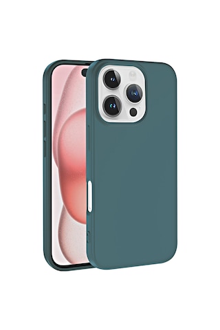 Apple Uyumlu iPhone 16 Pro Max Kılıf Zore Lsr Lansman Kapak Koyu Yeşil