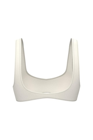 Calvin Klein Kadın Beyaz Logo Detaylı Bralet Bikini Üstü-13575 Beyaz