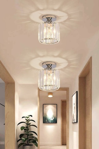 Luna Lighting LUNAMSLCH-1 Luxury Kristal Plafonyer Avize Krom