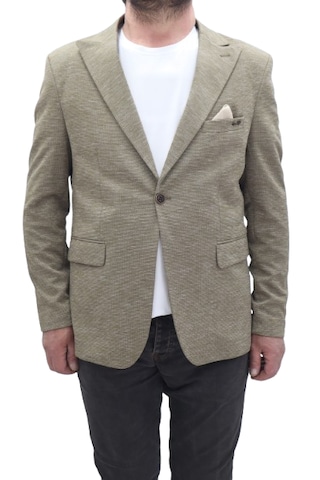 Twenhil Dmctekstil Erkek Ckt-203 Desenli İtalyan Kesim Dar Kalıp Tek Düğme Blazer Ceket Haki Yeşil