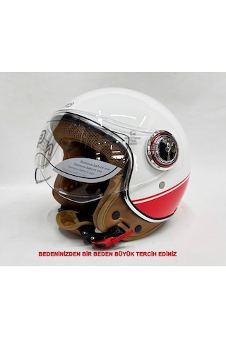 Nero Tk-06 Şefaf Vizörlü Yarım Açık Kask Parlak B1 Çok Renkli Nero Tk-06 Şefaf Vizörlü Yarım Açık Kask Parlak B1 Çok Renkli