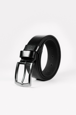 Mergenshoes Siyah Hakiki Deri Erkek Kumaş Pantolon Kemeri K05 001