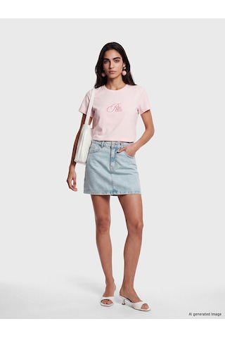 Lcw Vision İndigo Regular Fit Mini Jean Etek