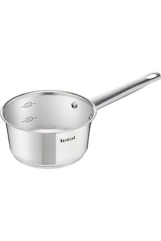 Tefal Simpleo B815S4 Tencere ve Tava Seti, 4 Parça, Paslanmaz Çelik/Siyah, 49.1 x 35.3 x 13.3 CM