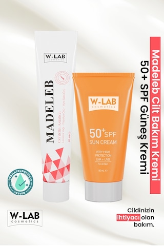 W-Lab Cosmetics Madeleb Krem + W-Lab Cosmetics Güneş Koruyucu Krem Set